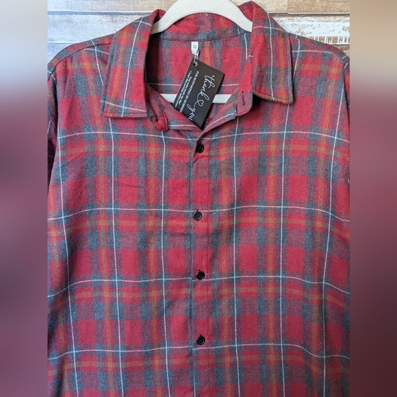 Johnny Cash I Walk The Line Upcycled Handcrafted Flannel Shirt - Picture 12 of 15